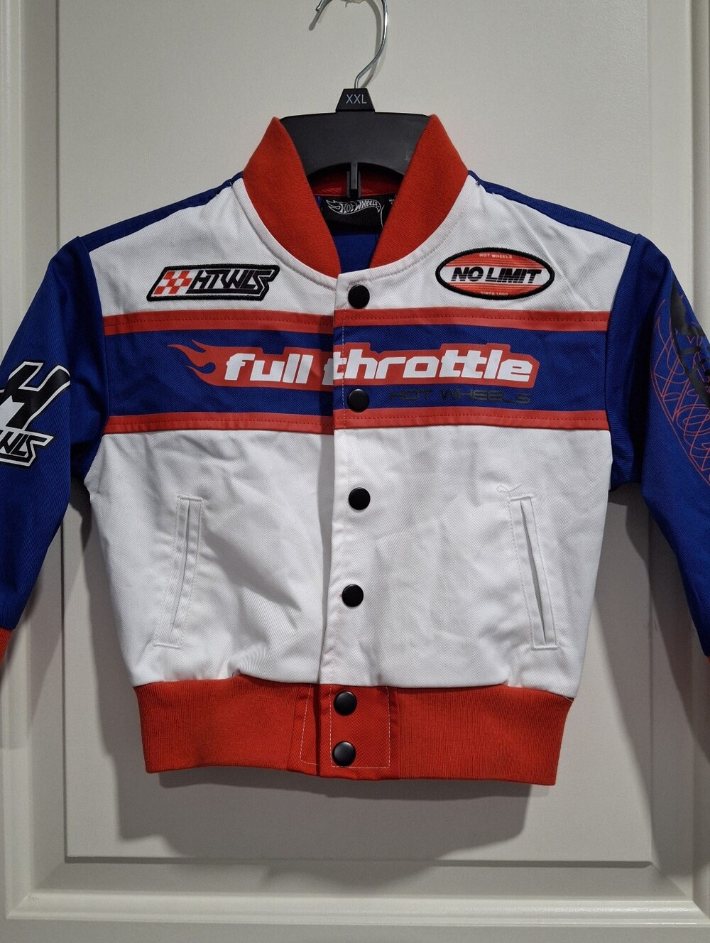 Hot Wheels Kids' Racing Jacket - White/Blue/Red Size 4T Kids NWT